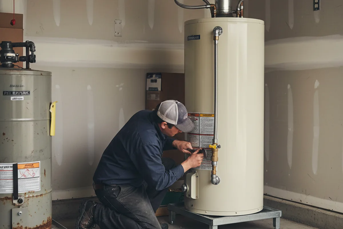 Water heater and shutoff valve replacement in Fortuna